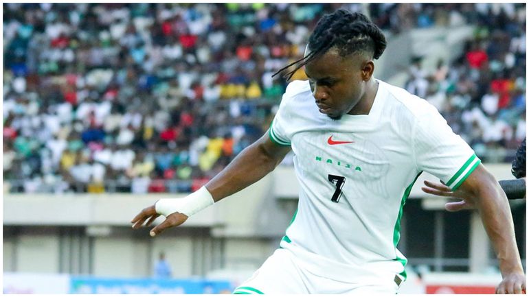 Ademola Lookman during a game for Nigeria's Super Eagles.