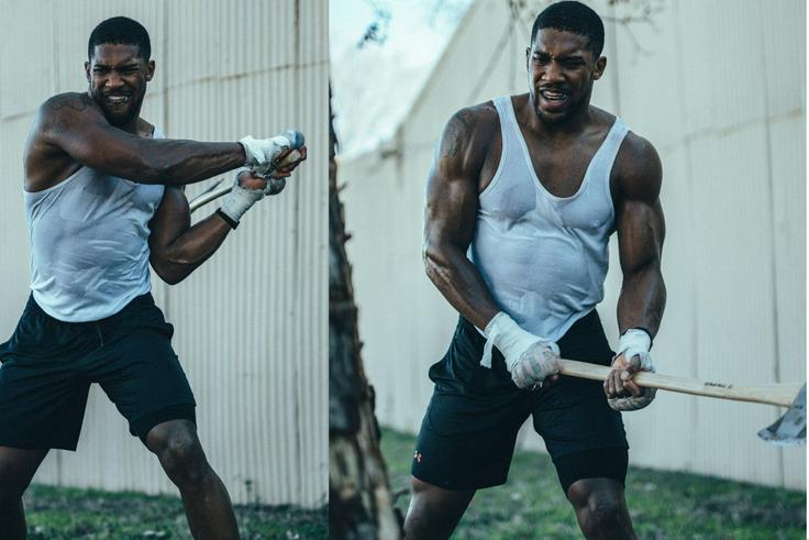 Anthony Joshua shows off tree-cutting skills ahead of Jermaine Franklin fight