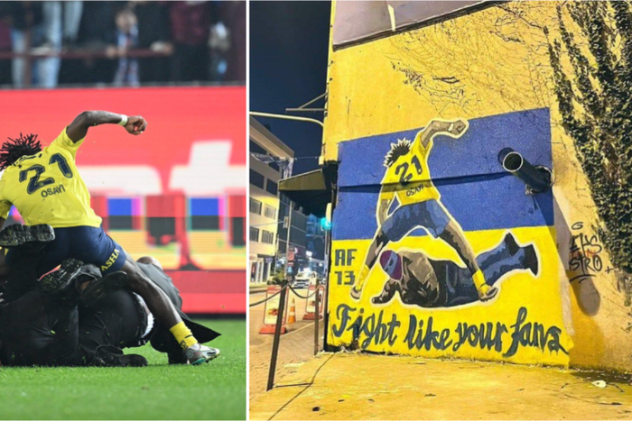 Bright Osayi-Samuel's iconic moment was made into a mural || Image credit: Imago