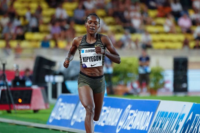 Kipyegon in action during last year's Diamond League - Meeting Herculis - Monaco.