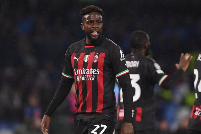Divock Origi of AC Milan during the UEFA Champions League match between SSC Napoli and AC Milan at Stadio Diego Armando Maradona Naples Italy.