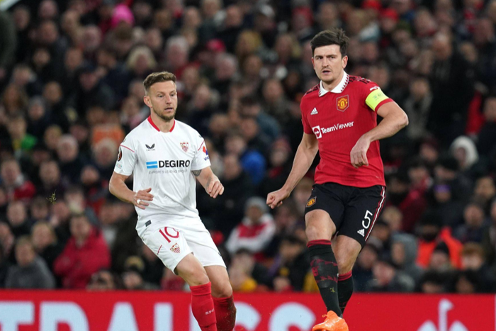 Ivan Rakitic in action for Sevilla against Manchester United