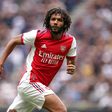 Mohamed Elneny in action for Arsenal