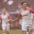 Leipzig striker Benjamin Sesko celebrating a goal || Image credit: Imago