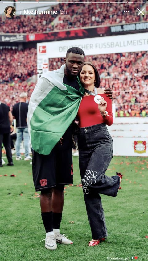 Victor Boniface girlfriend Rikke Hermine