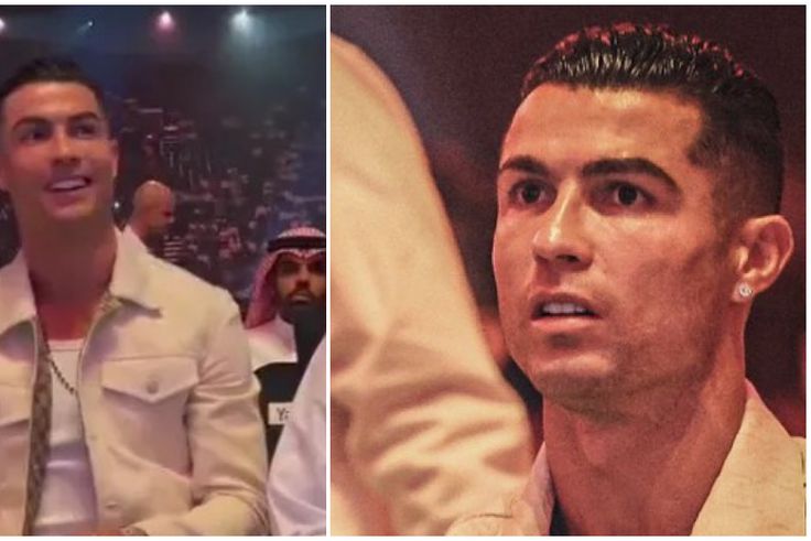 Cristiano Ronaldo was one of the VIPs at the Fury vs Usyk heavyweight fight in Saudi Arabia.