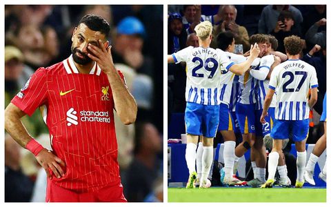 Brighton complete comeback, extend Liverpool's winless streak since lifting the Premier League title