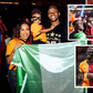 Victor Osimhen celebrates Galatasaray's title win with his daughter Hailey and girlfriend Stefanie Ladewig