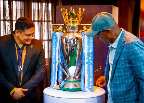 Sanwo-Olu receives Premier League trophy