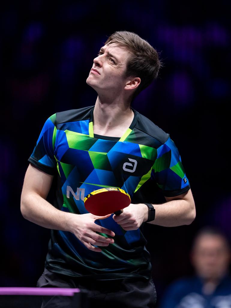 Thibault Poret celebrates at WTT Contender