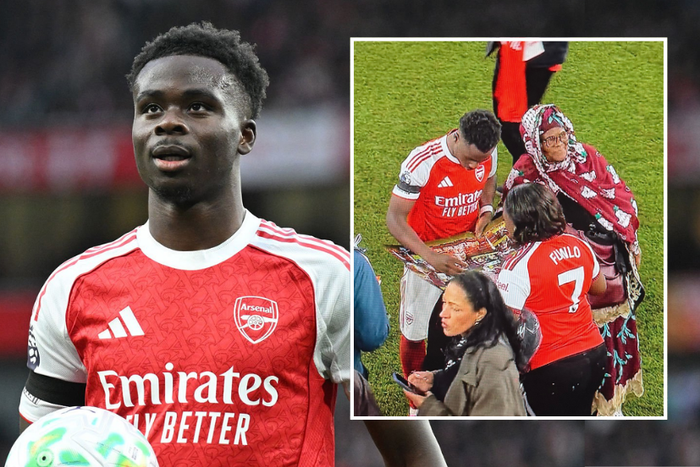 “She came all the way from Oro”: Bukayo Saka brings his grandmother from Nigeria to watch Arsenal win Burnley