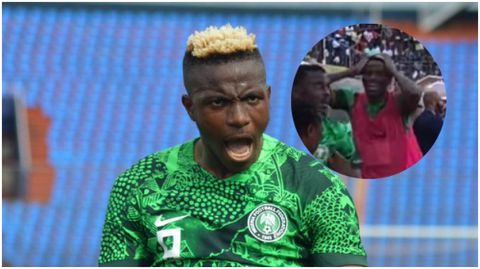S/Leone vs Nigeria: WATCH Osimhen's anxious moments before Iheanacho's winner