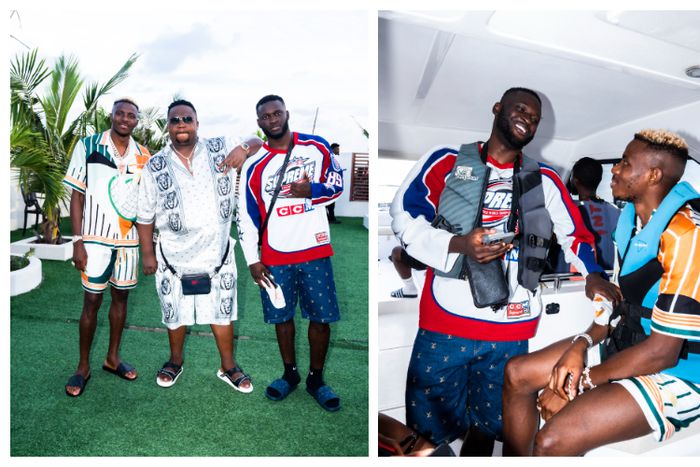 Osimhen and Boniface meet with Cubana Chief Priest and Charles Okocha