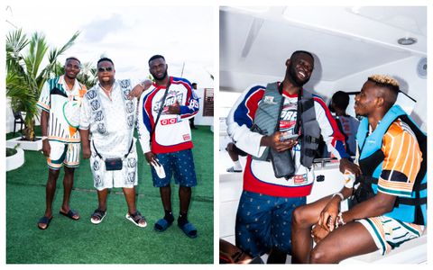 Super Eagles: Osimhen and Boniface land in Nigeria, meet with Cubana Chief Priest and Charles Okocha