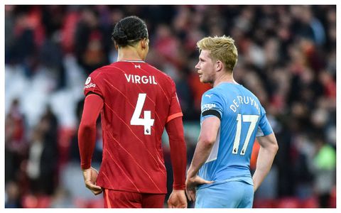 Van Dijk claims he is glad De Bruyne won't be playing for Man City anymore