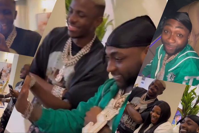 Victor Osimhen and Victor Boniface Team Up with Davido and Cubana Chief Priest.