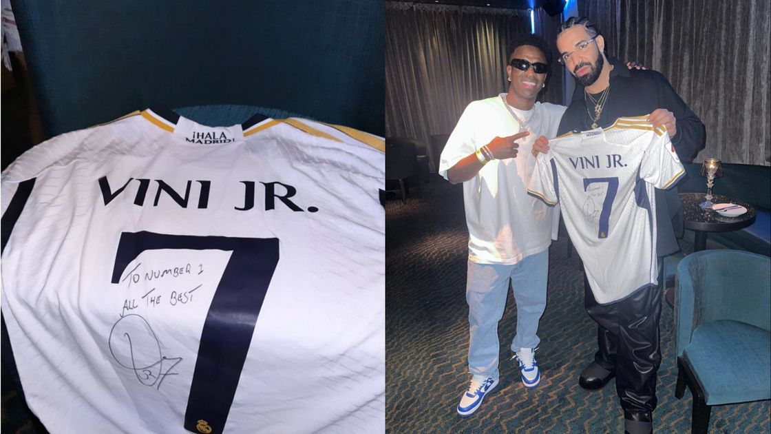 Real Madrid fans afraid as Vinicius Junior gifts Drake jersey