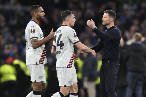 Jonathan Tah, Granit Xhaka, and Xabi Alonso during the Europa League defeat to Atalanta |Pulsesports.ng