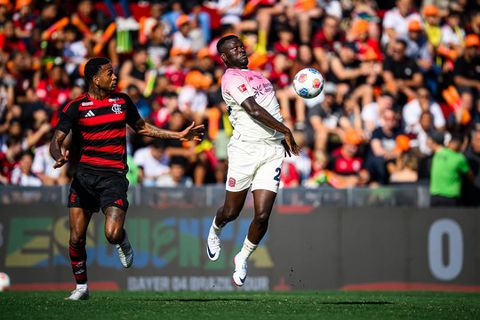 Victor Boniface during the game against Flamengo.