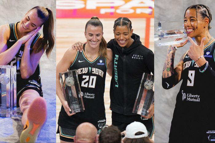 New York Liberty teammate Sabrina Ionescu wins the 3-point contest, while Natasha Cloud takes home the Skills Challenge at the WNBA.