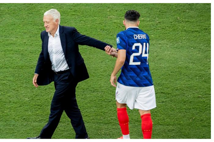 Deschamps and Cherki clash