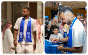 Neymar mobbed by fans on Al-Hilal arrival