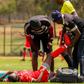 Ulinzi Stars midfielder Lucas Maina injured.