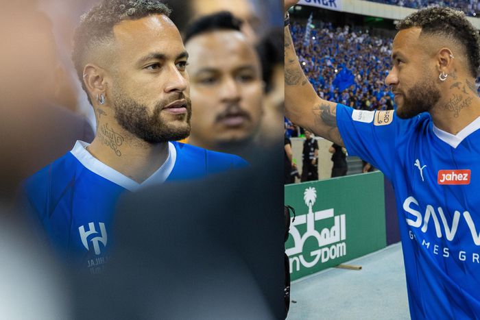 Neymar watched from the stands as Al Hilal and Al Feiha drew 1-1 to the disappointment of the fans.