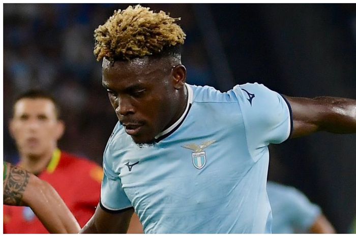 Nigeria's Fisayo Dele-Bashiru in action for Lazio on Sunday.