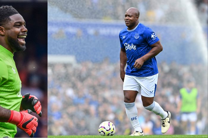 Super Eagles of Nigeria legend Yakubu Ayegbeni misses from 2 meters in penalties against Micah Richards.