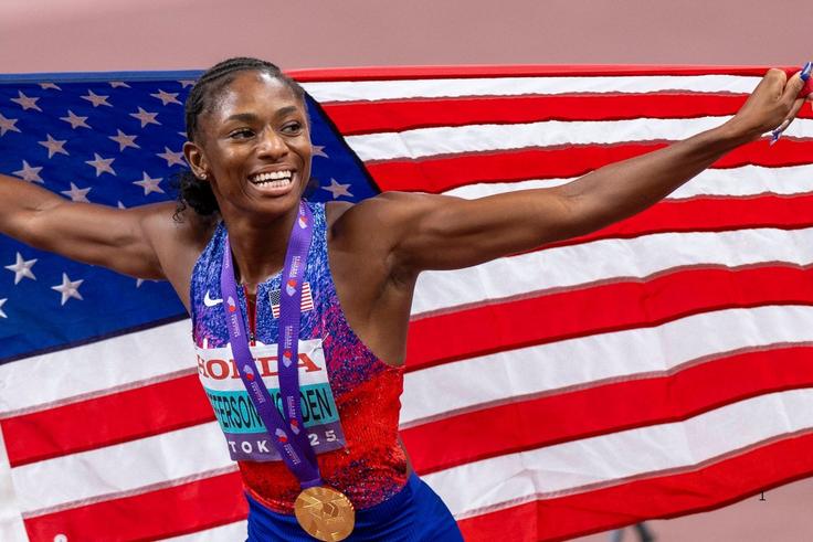 Tokyo 2025: Melissa Jefferson-Wooden becomes FIRST American woman in history to sweep sprint double at the World Championships