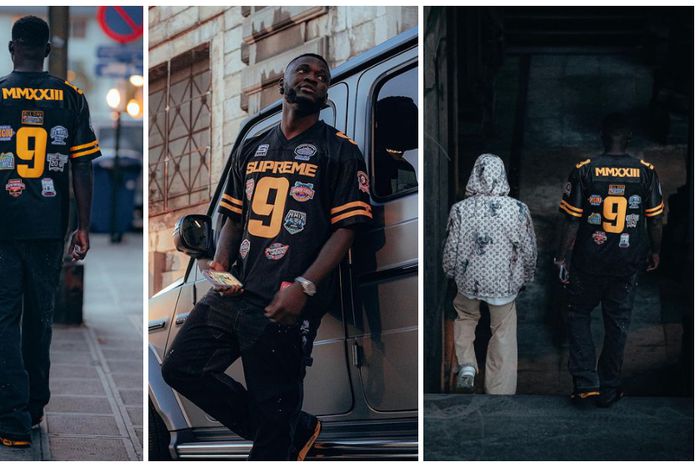 Victor Boniface displays fashion style.