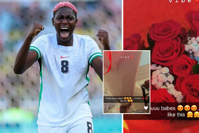 Asisat Oshoala shows off flowers from mystery lover to spark dating rumours