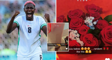 “Thank you babes” — Asisat Oshoala shows off flowers from mystery lover to spark dating rumours