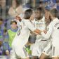 Kylian Mbappe centre-forward of Real Madrid and France celebrates after scoring his sides first goal with teammates during the LaLiga EA Sports match between Getafe CF and Real Madrid CF || Image credit: Imago