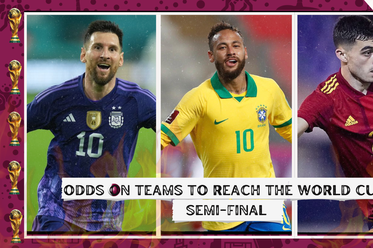 Odds on teams to reach the World Cup semi finals