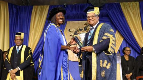 Shericka Jackson finally awarded honorary Doctorate by University of Technology