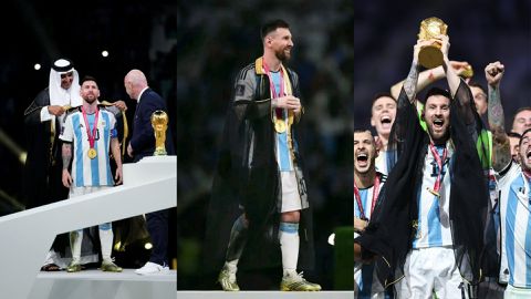 Negative reactions as Messi wears Beshth to lift World Cup