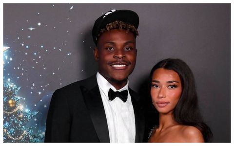 Super Eagles star Fisayo Dele-Bashiru attends Christmas party with girlfriend