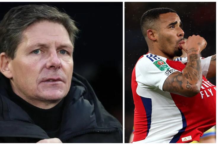 Eagles boss Oliver Glasner slams players for showing Arsenal 'too much respect'