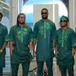 Super Eagles wearing custom-made green native attire. || X