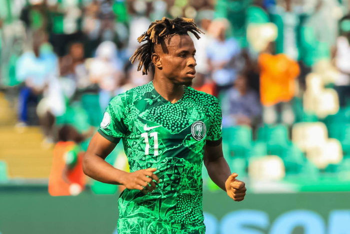 Samuel Chukwueze in action for the Super Eagles at the AFCON || Image credit: Imago