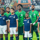 Nigeria players, Ademola Lookman, Ola Aina Frank Onyeka, Alex Iwobi and Moses Simon during National Anthem in the game between Nigeria vs Angola || Image credit: Imago