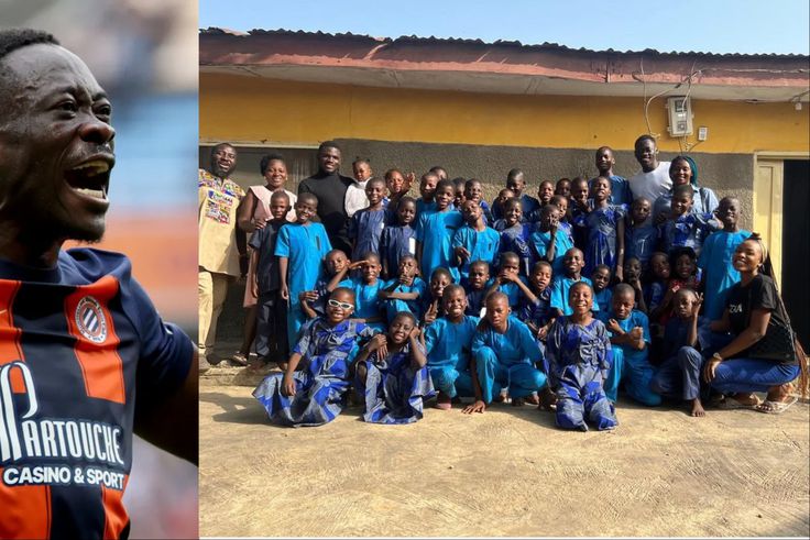 Super Eagles of Nigeria hopeful Akor Adams gives back to orphanages and helps children in Minna, Niger State.