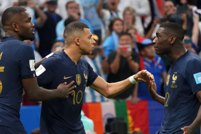 French forwards Kylian Mbappe, Kolo Muani and Marcus Thuram | Imago