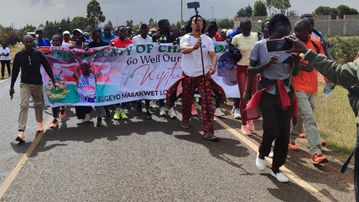 Kelvin Kiptum: Kenyan athletes stage 10km memorial walk in honour of departed hero