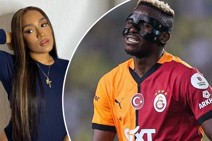 Victor Osimhen cheered on by his girlfriend as Galatasaray’s star’s goal not enough to avoid Europa League heartbreak