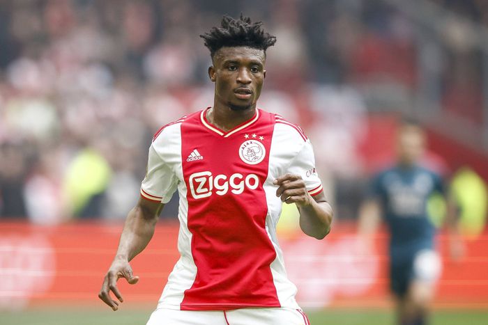 Mohammed Kudus of Ajax in action against Feyenoord in the Eredivisie.