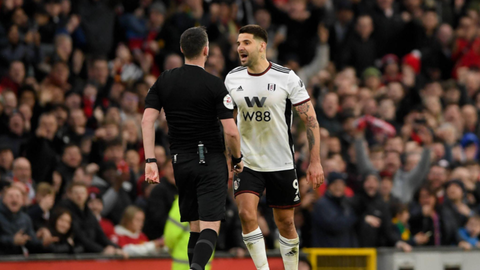 Mitrovic faces lengthy ban for shoving referee in Man United defeat
