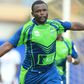 Enock Agwanda of KCB celebrates a goal during a KPL match.